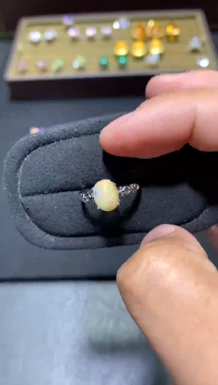 未镶嵌欧泊戒指D09