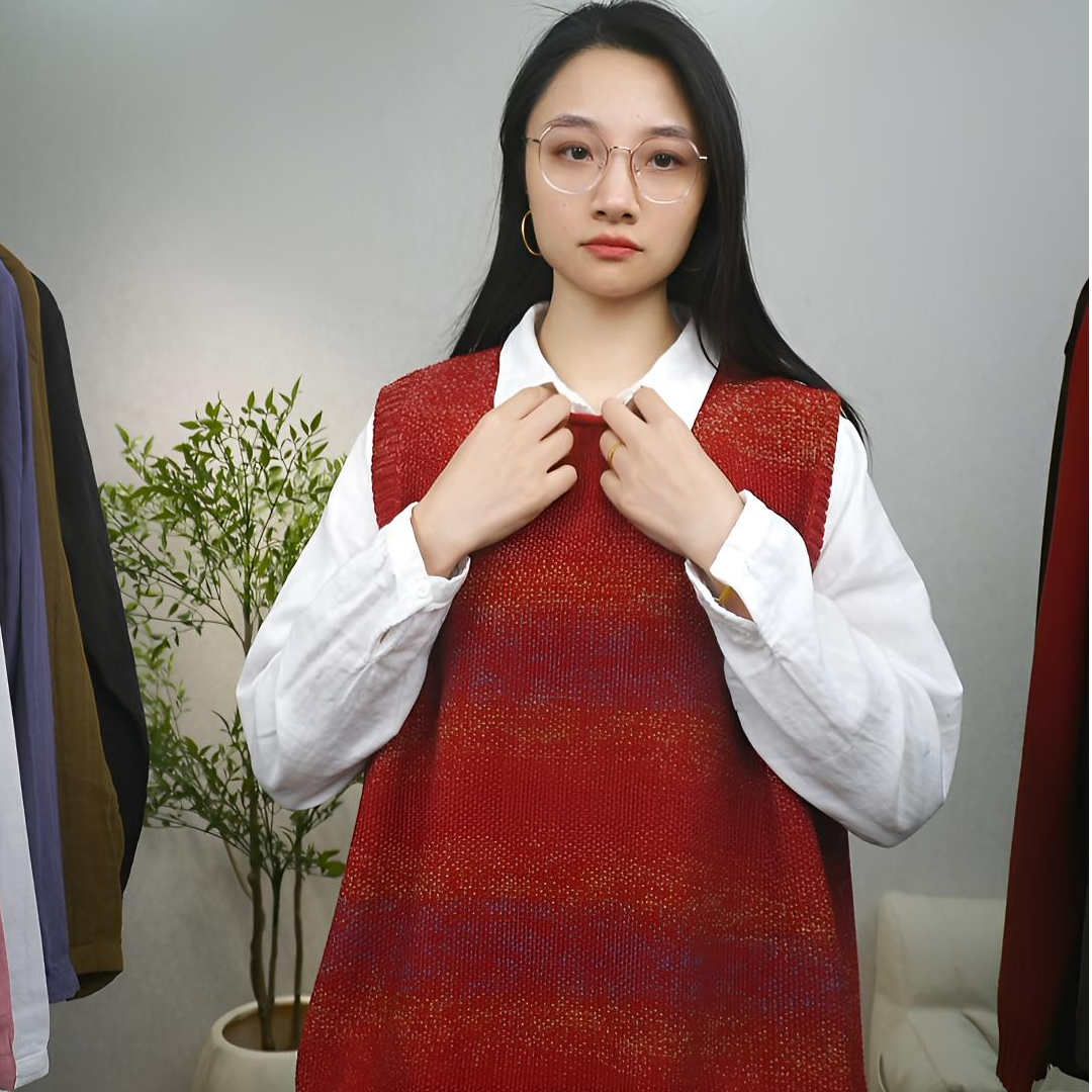 新款【温柔似火】针织马甲百搭宽松女士~9855