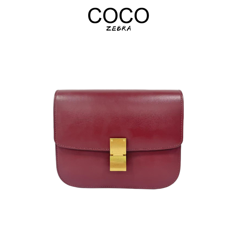 COCO ZEBRA MM281 经典时尚百搭包包 手搓纹-酒红色
