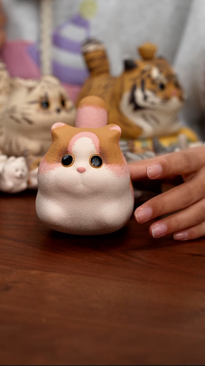 紫砂摆件已退的大猫