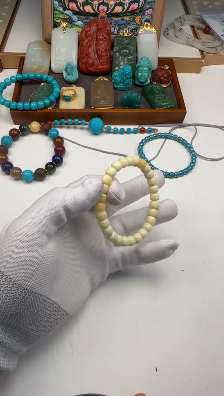 裸石蜜蜡未镶嵌雪*～手串手串