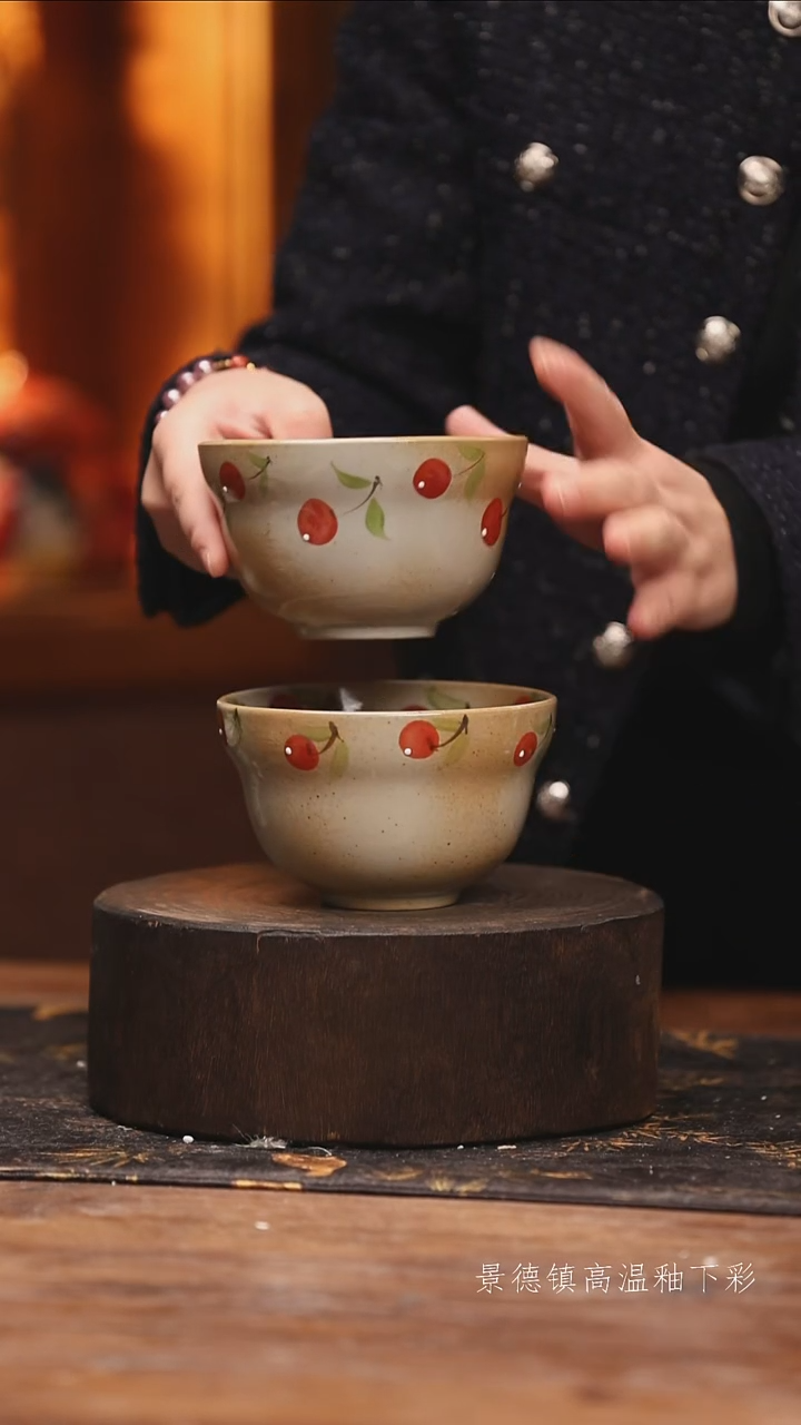 陶瓷景德镇高温釉下手绘陶瓷