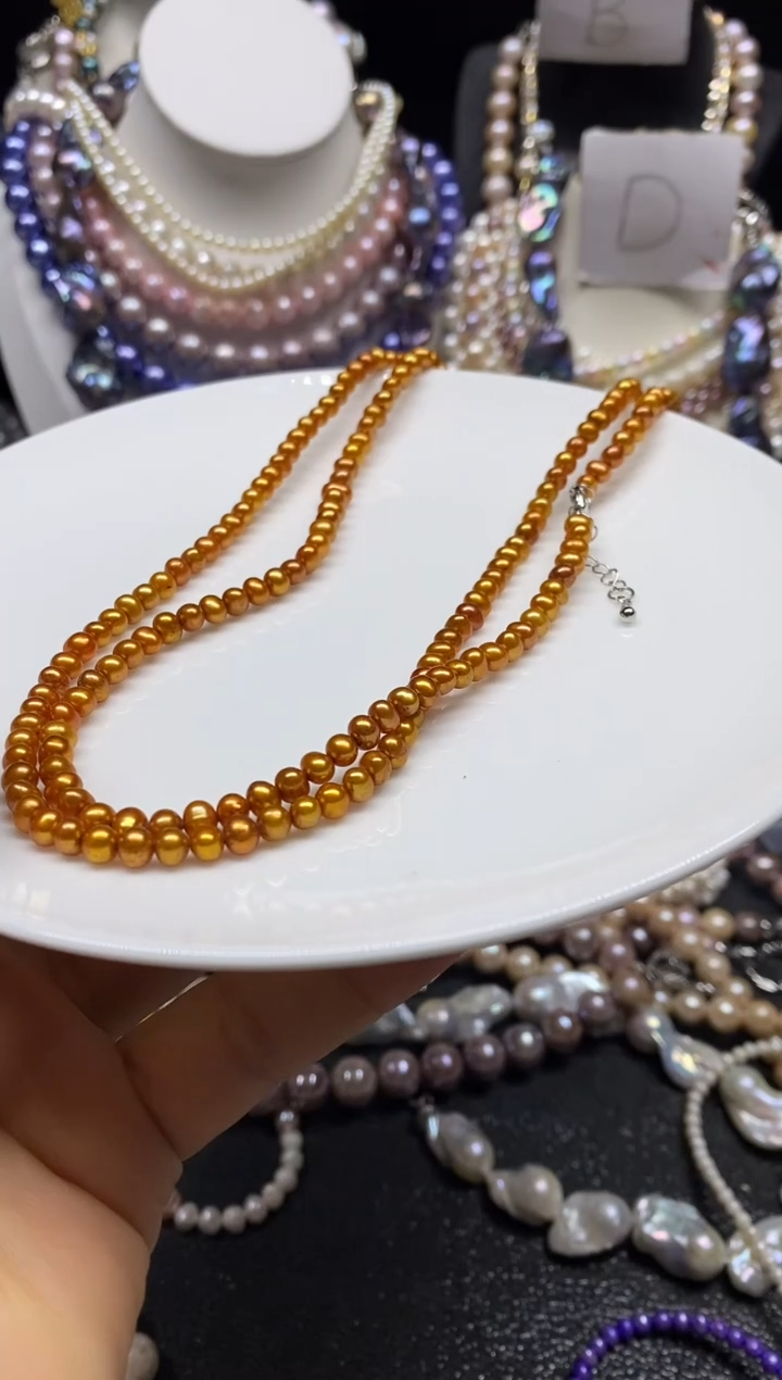 淡水珍珠未镶嵌颈饰多人