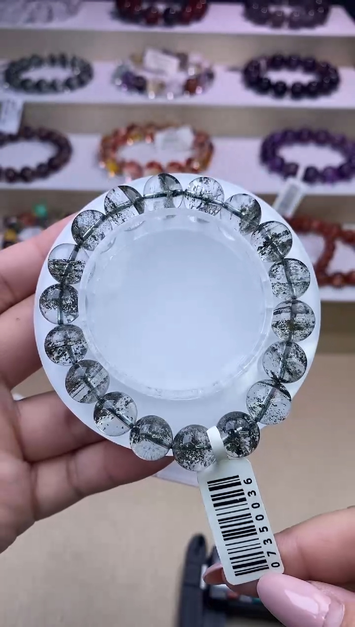 水晶手链未镶嵌千层绿幽灵11m+