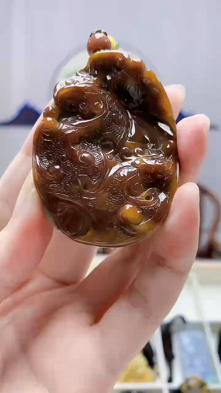 未镶嵌定制翡翠5028zm-毛货挂件142