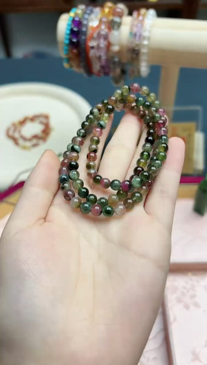 【闪购商品】碧玺长串未镶嵌彩虹碧玺5+mm长串*1 ZD