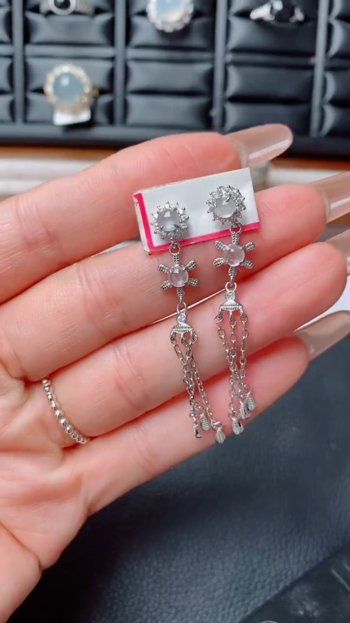 银S925镶嵌戒指翡翠...