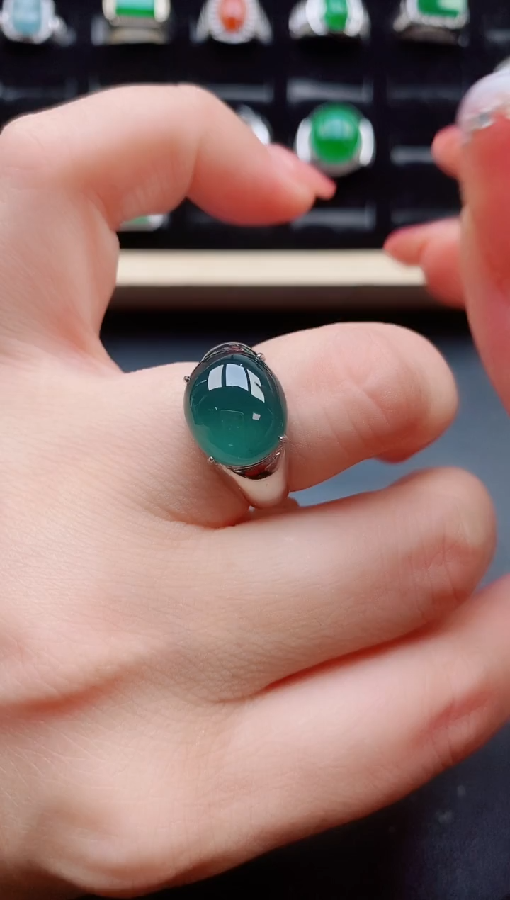 【闪购商品】翡翠戒指银S925镶嵌1212
