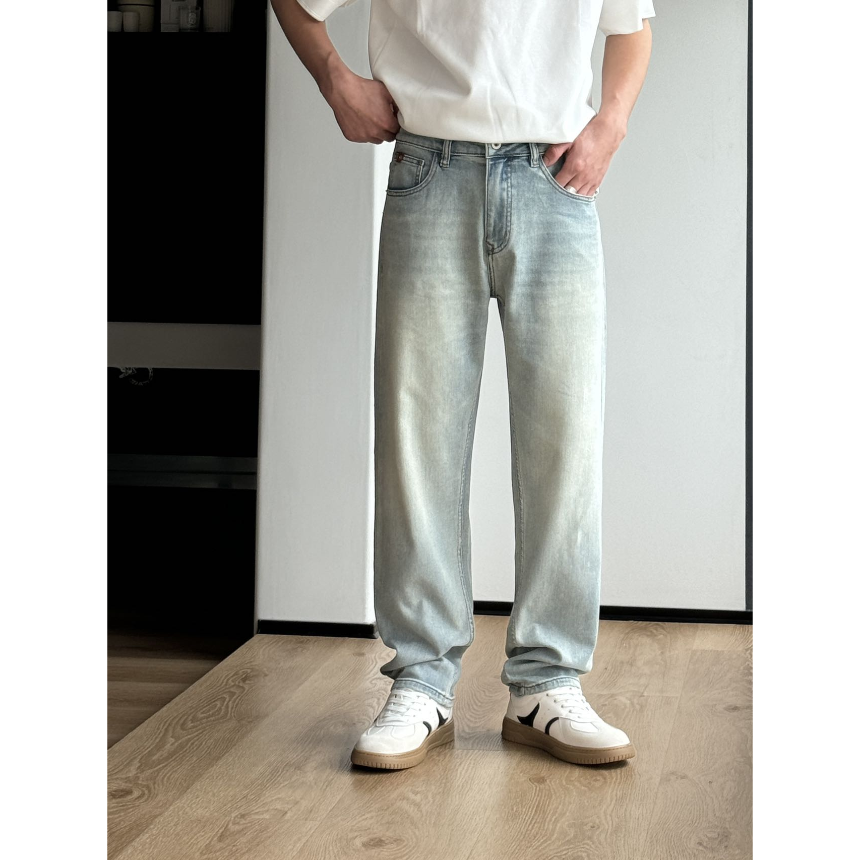 2025夏季新款三尺水洗牛仔裤3329简单休闲百搭日常男