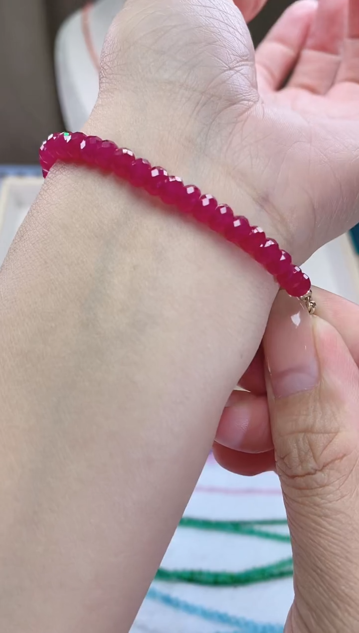 【闪购商品】红宝石手链14K金镶嵌诗颜甄选珠宝SYZB61