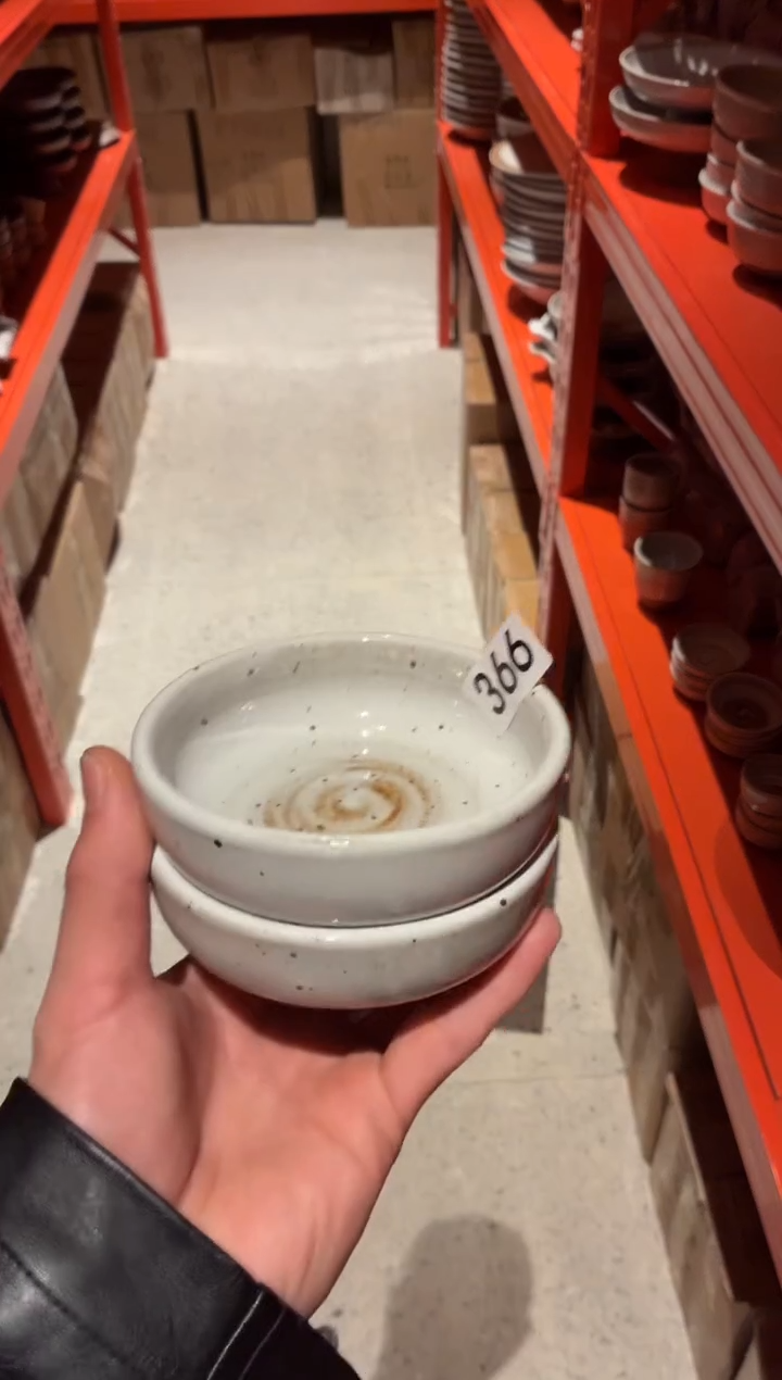 瓷片神***男366白麻点小碟2个