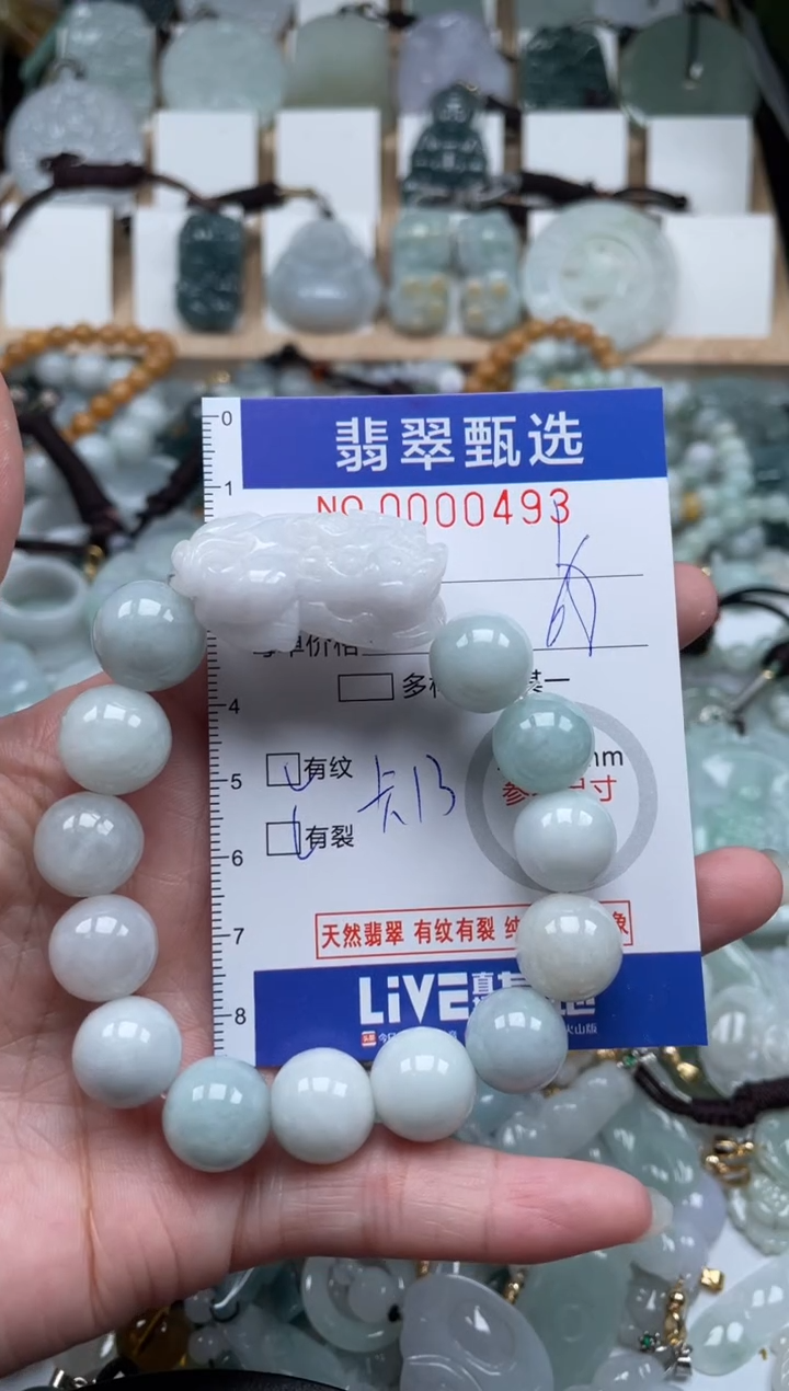 翡翠未镶嵌颈饰00..0493