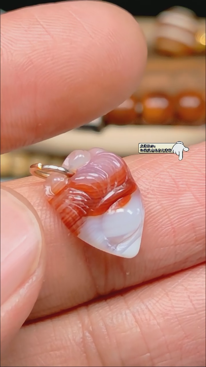 玛瑙/玉髓吊坠（不含链）未镶嵌珠改侧挂