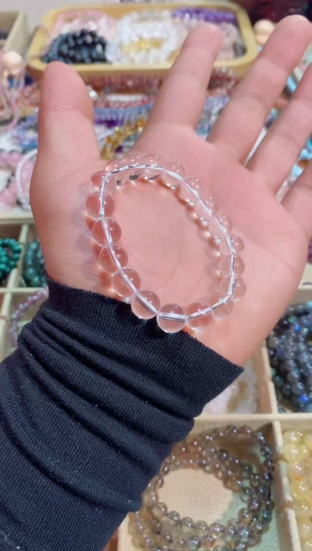 【闪购商品】水晶手链未镶嵌白水晶9M+（多样性发其一)