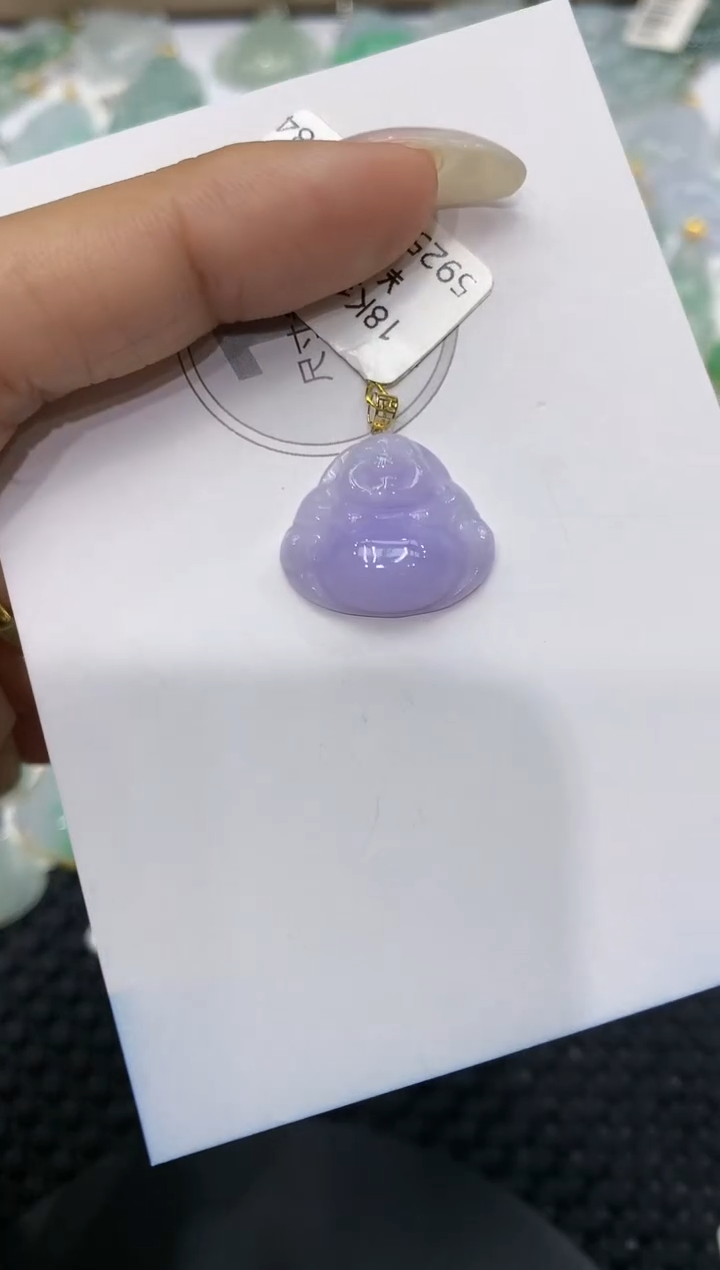 颈饰18K金镶嵌翡翠111111111111