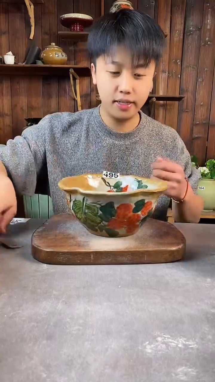 碗495，手工手绘，超值陶瓷