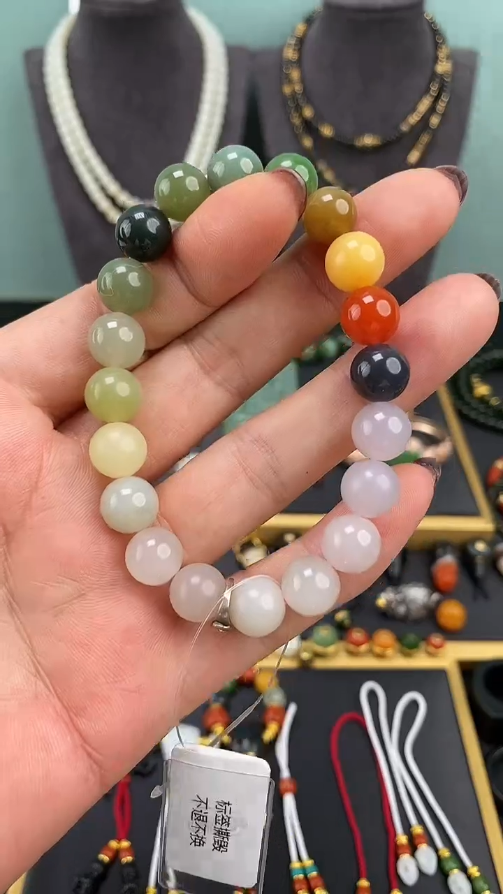【闪购商品】和田玉-未镶嵌10mm多宝圆珠手串