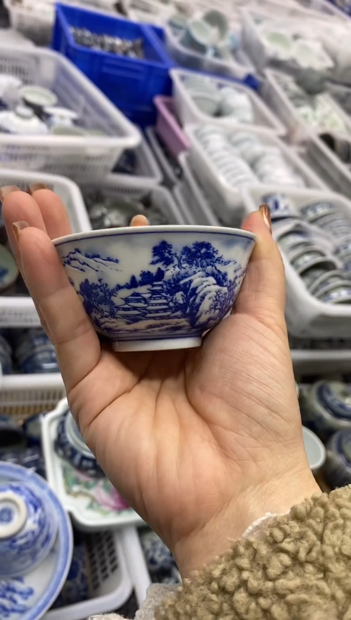 景德陶瓷茶具容量约80