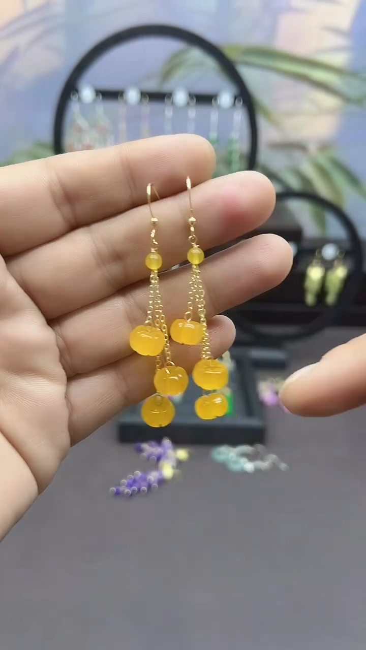 未镶嵌耳饰玛瑙/玉髓335