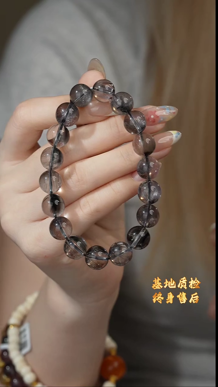 【闪购商品】水晶单圈未镶嵌V11（多样性发一件）黑银钛11mm+