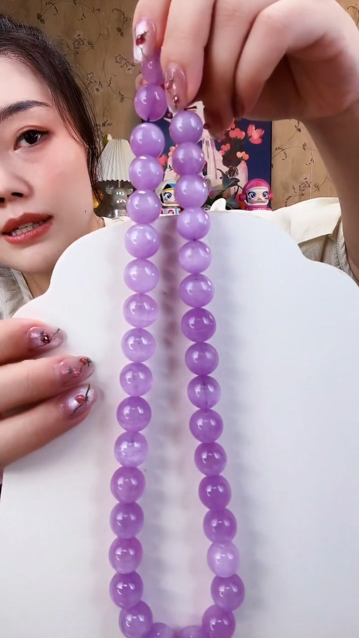 颈饰锂辉石18K金镶嵌项链约13mm