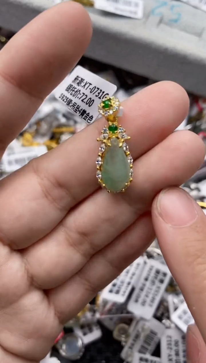 【闪购商品】翡翠戒指银S925镶嵌777777---10