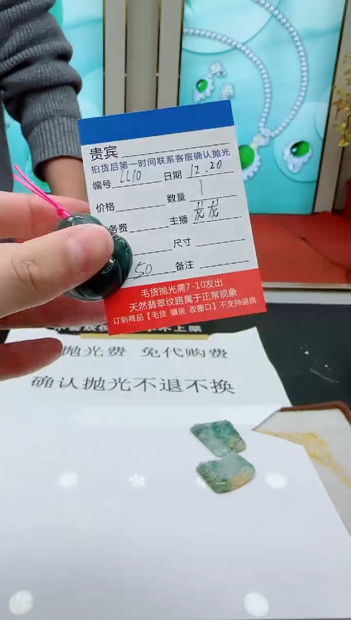 颈饰未镶嵌翡翠LL10翡翠吊坠-多样性发其一