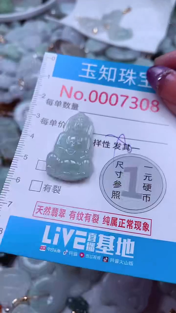 翡翠未镶嵌吊坠(不含链)7308