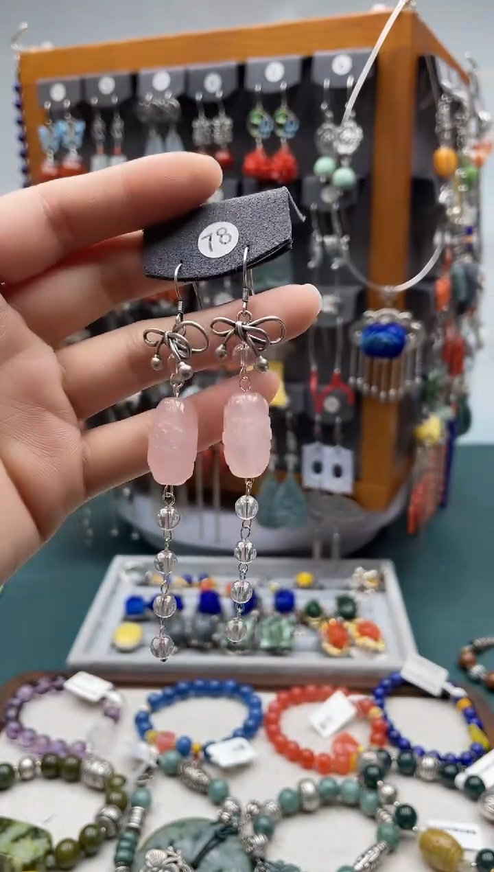 【闪购商品】水晶耳饰银S925镶嵌饰品