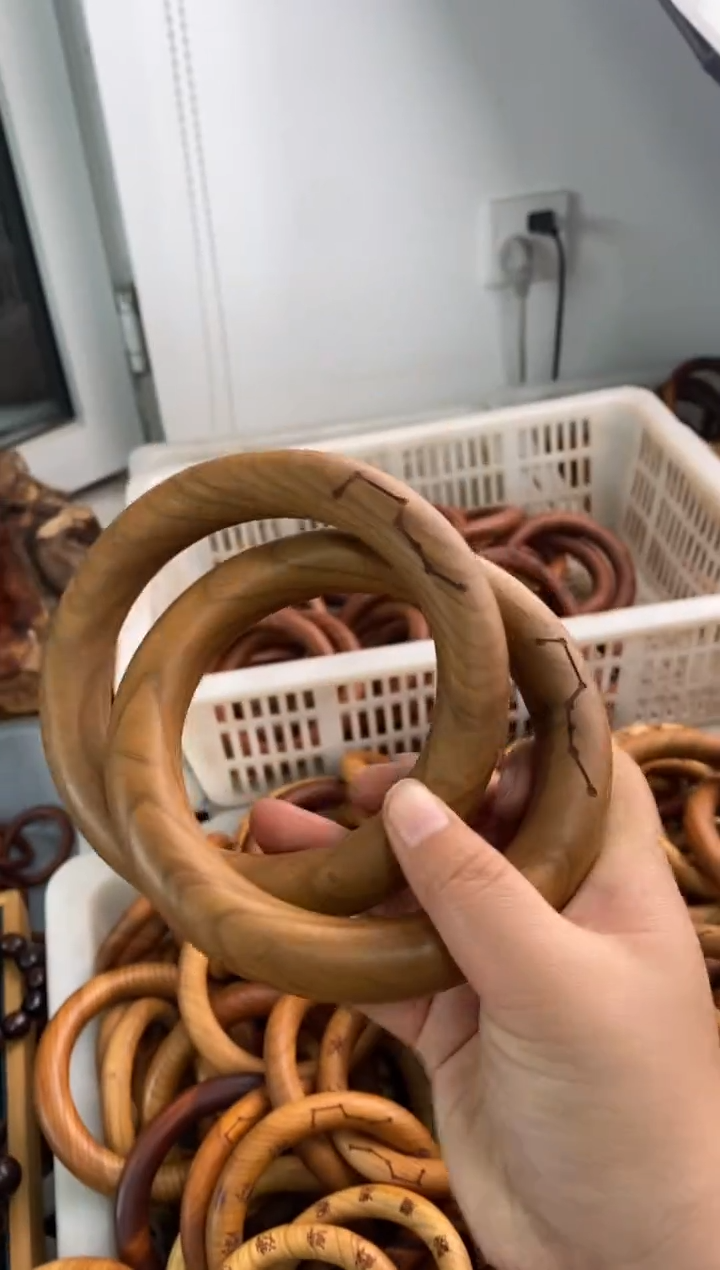 【闪购商品】木桃木85乾坤圈刻六七星随机发