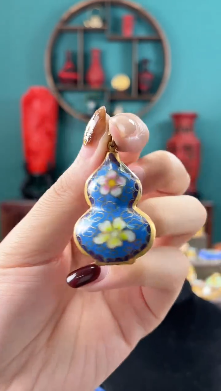 非遗手工景泰蓝吊坠葫芦