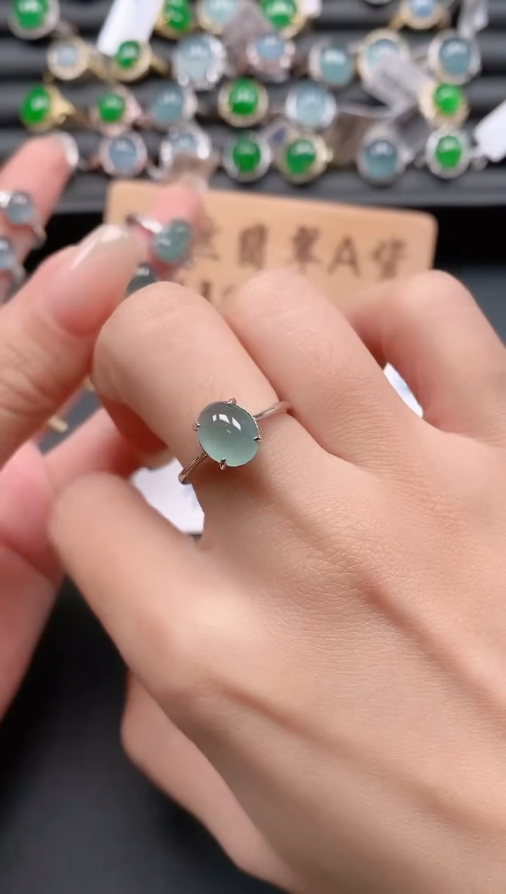 银S925镶嵌戒指翡翠1111