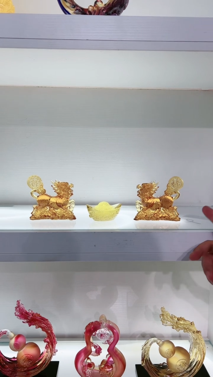 【闪购商品】茶宠古法琉璃麒麟加大元宝