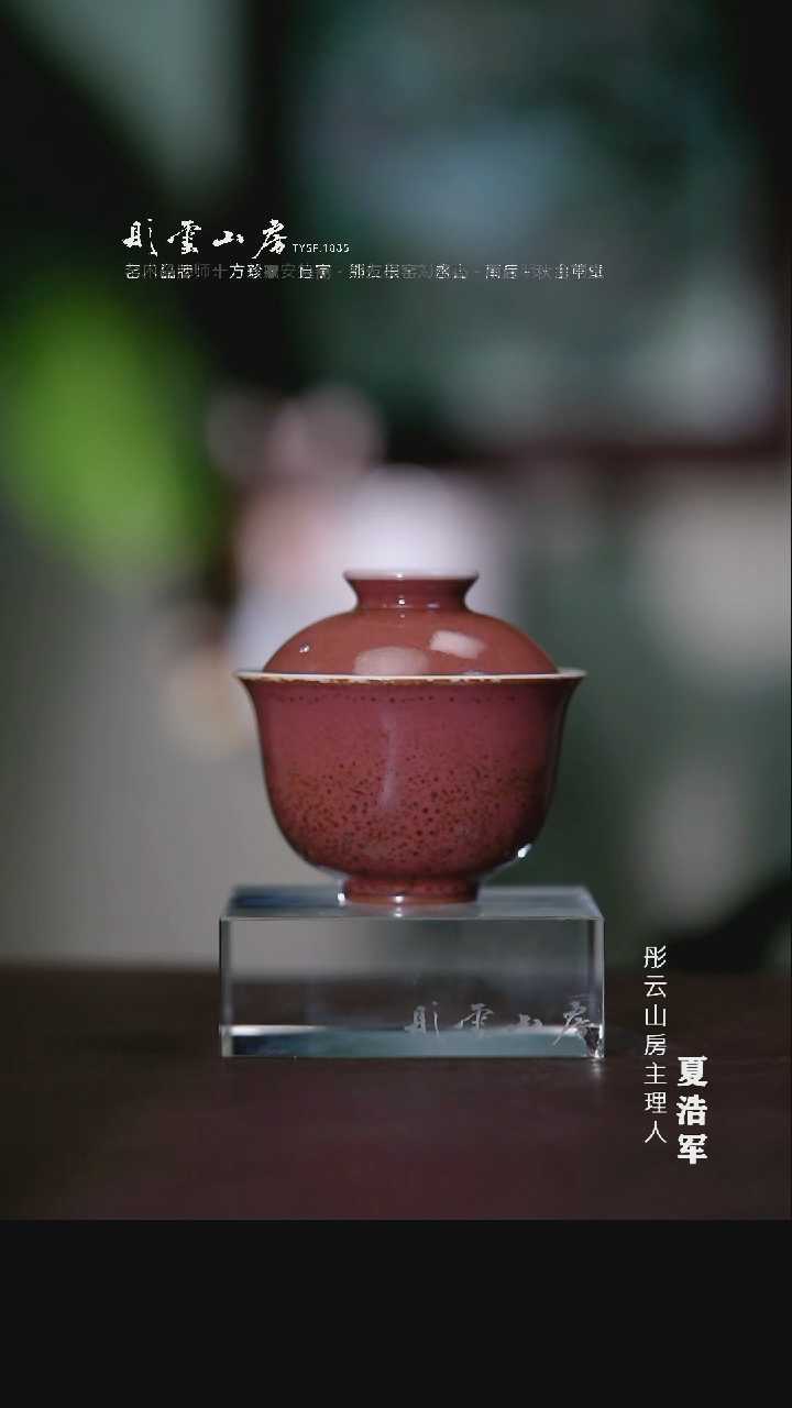 瓷片畅怀堂 枣皮红瓜蝶盖碗