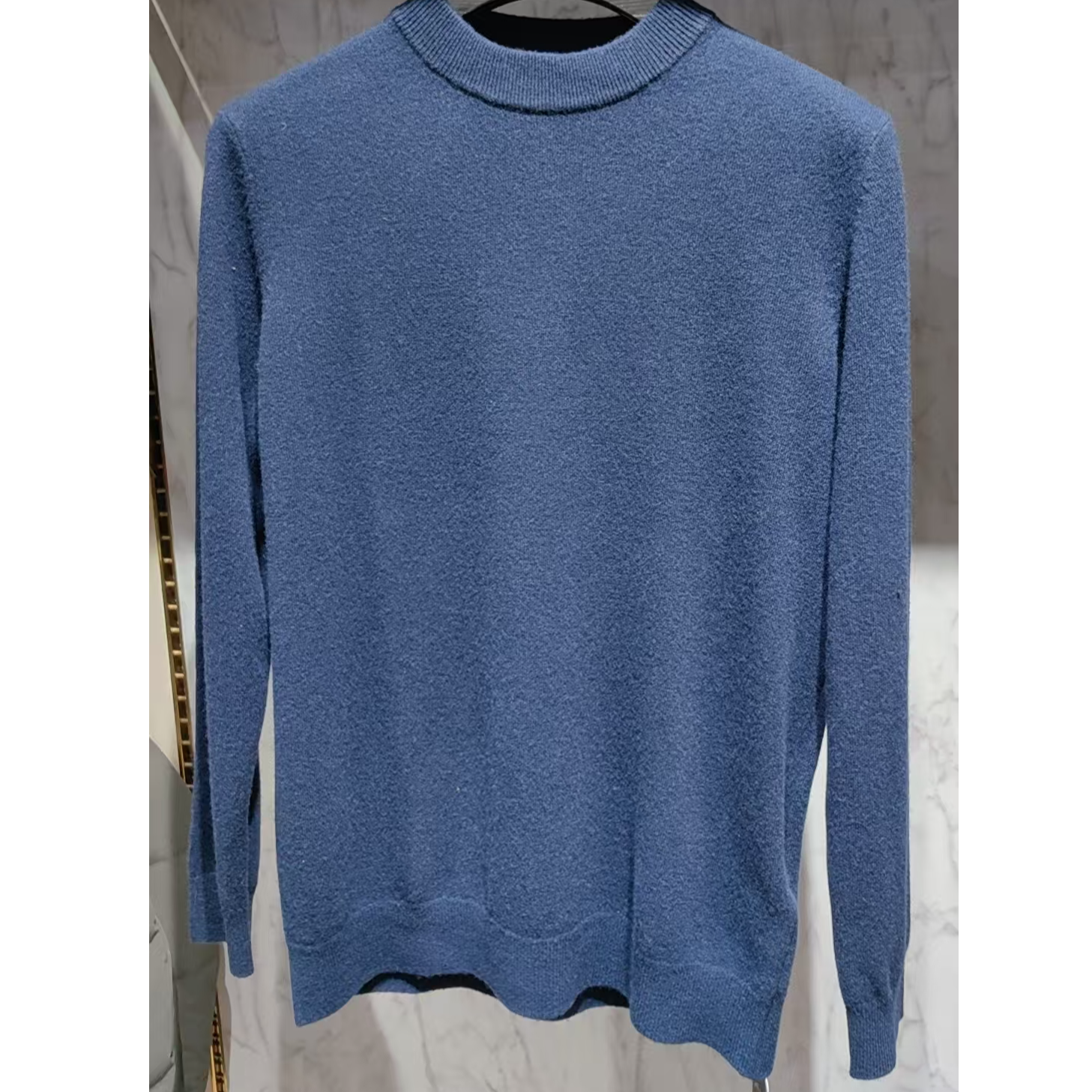 英帝莱克标准薄款宽松型圆领羊毛衫长袖男装休闲简约