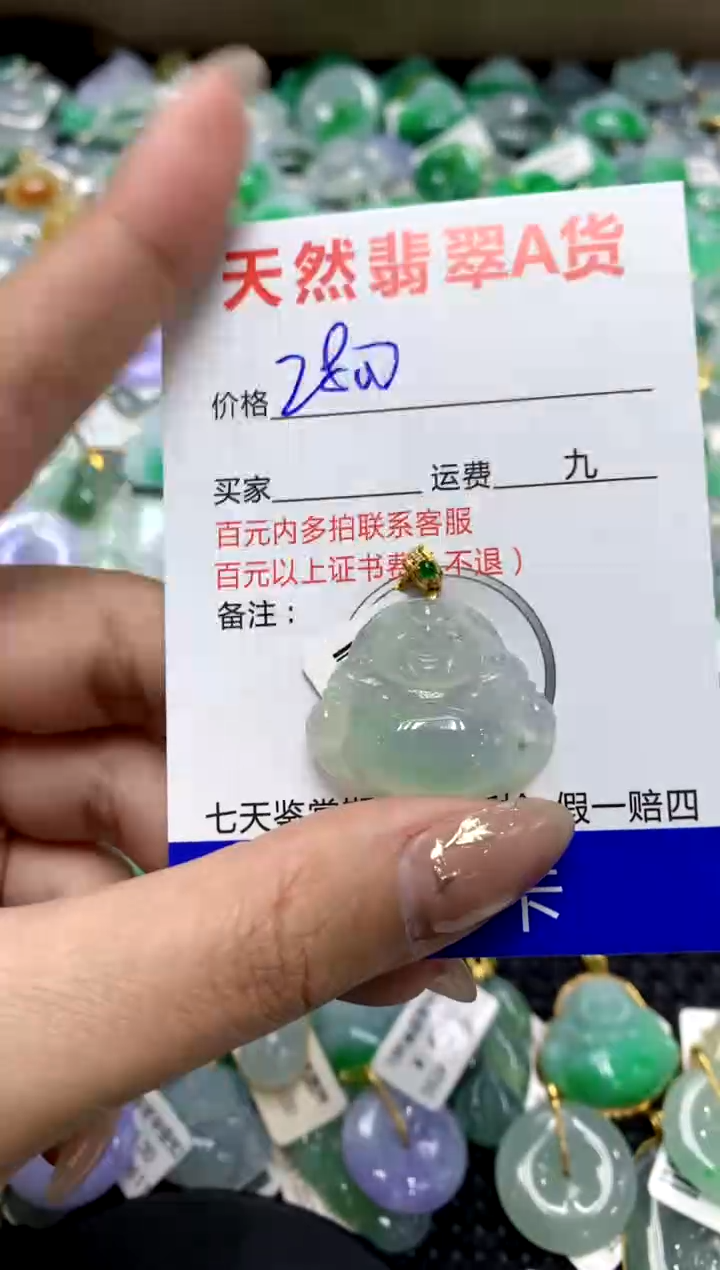 【闪购商品】翡翠颈饰18K金镶嵌11111111