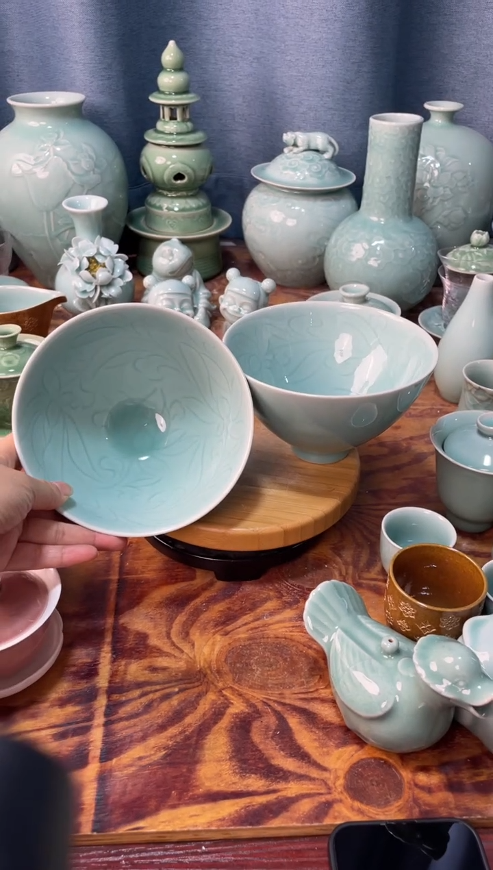  2个特价青瓷 慧语瓷坊