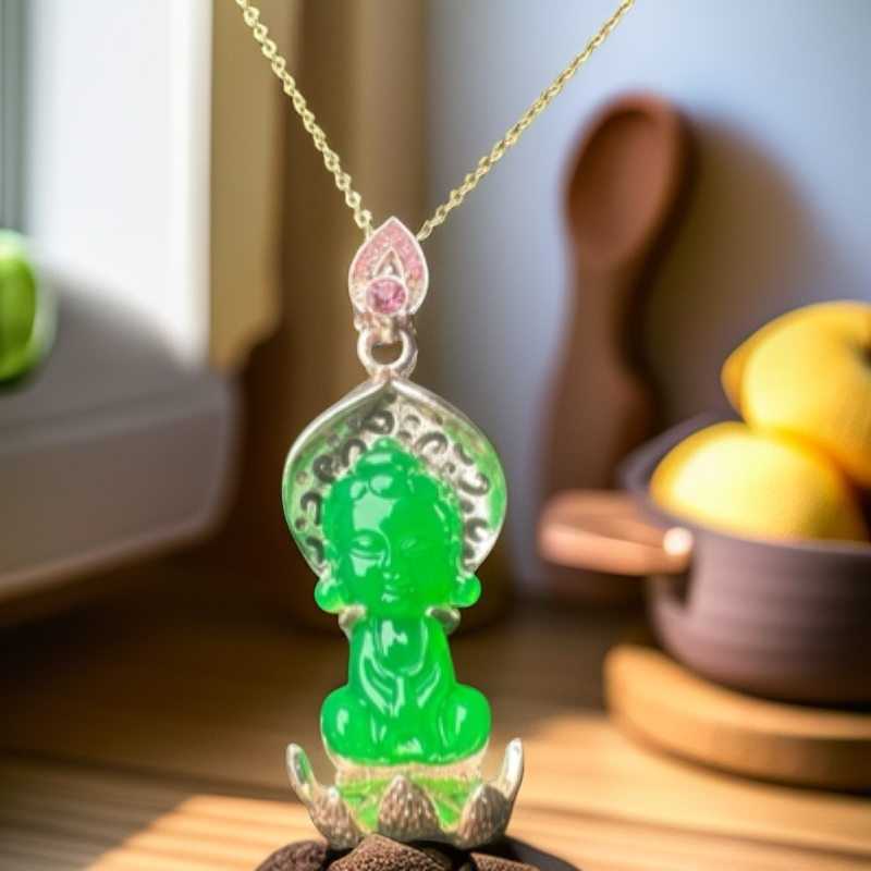 ｛老三高端甄选}CT11 绿色宝宝佛