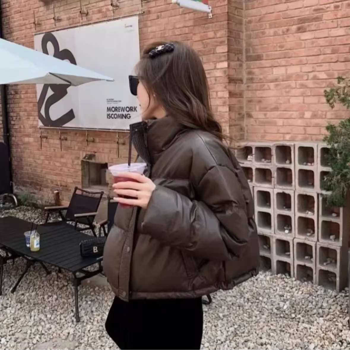 154-218长短外套百搭加厚立领显瘦冬季直播链接（找对应编码下单）