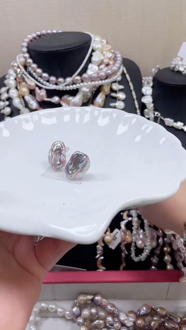 未镶嵌耳饰淡水珍珠【纯恬饰品】