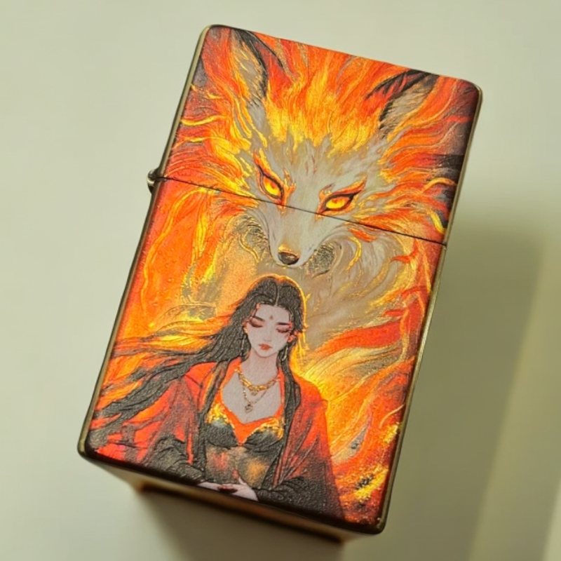 【E11-吴火前世今生】双面原装九尾彩色国潮双色原装礼盒装