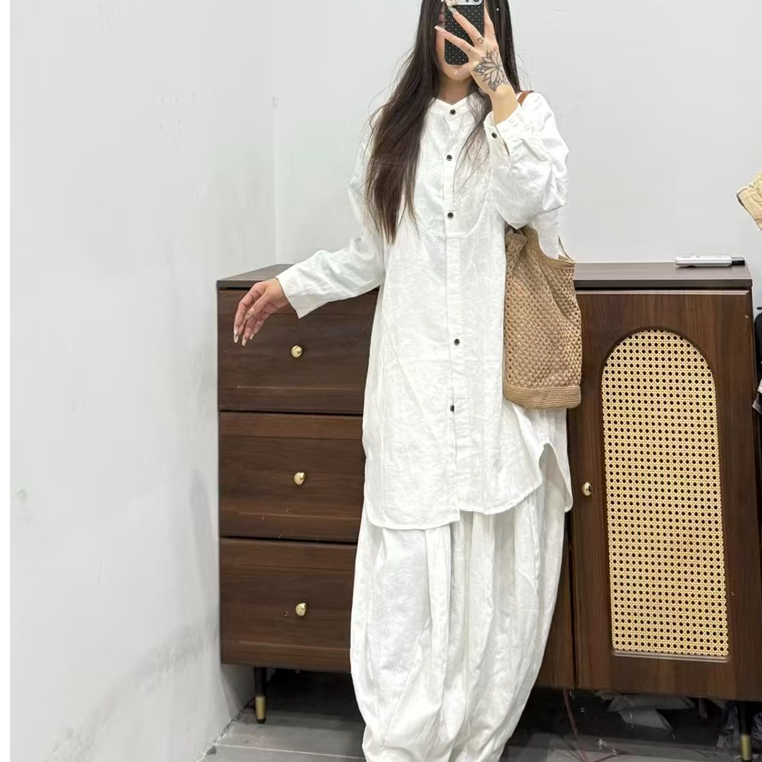常规款四季通用木耳领薄款衬衫气质纯色白色时尚外套