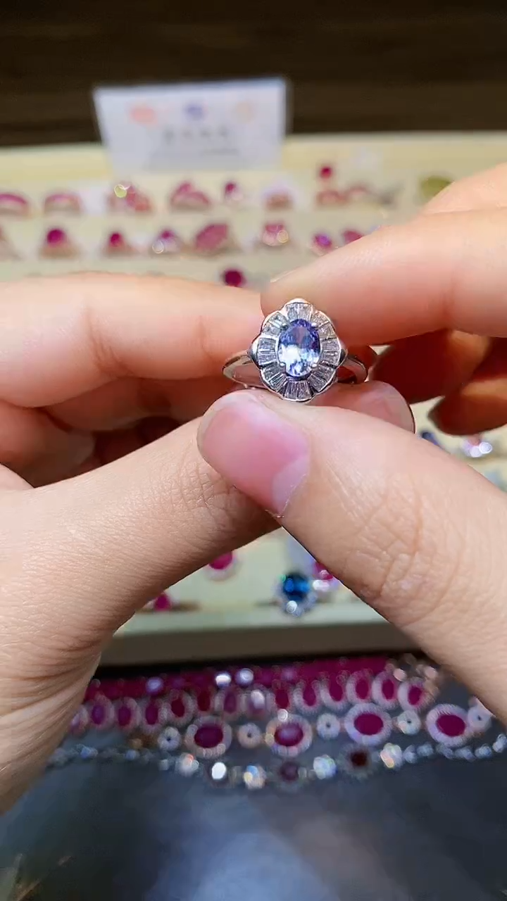 【闪购商品】坦桑石戒指银S925镶嵌........