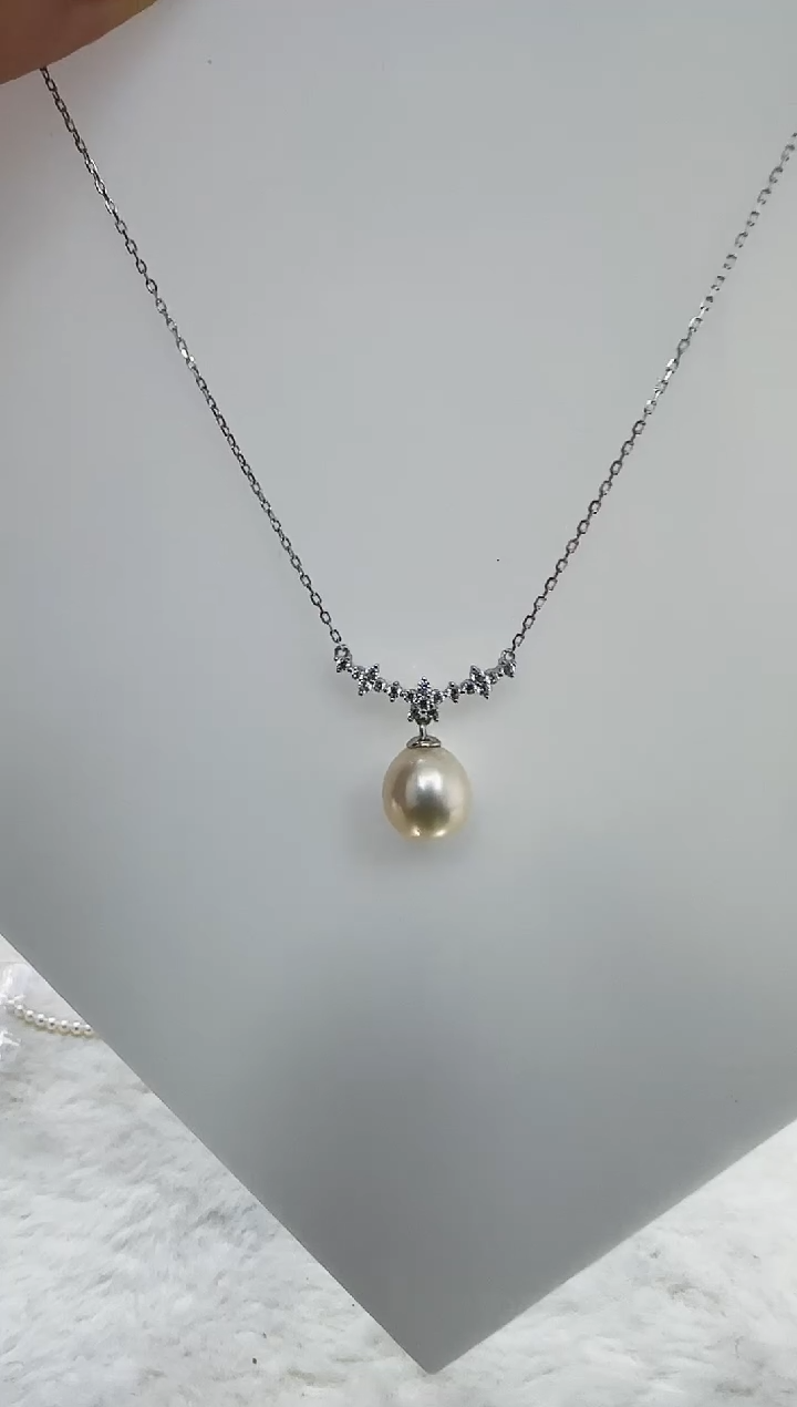 【闪购商品】淡水珍珠DA银S925镶嵌b503 白珠套链