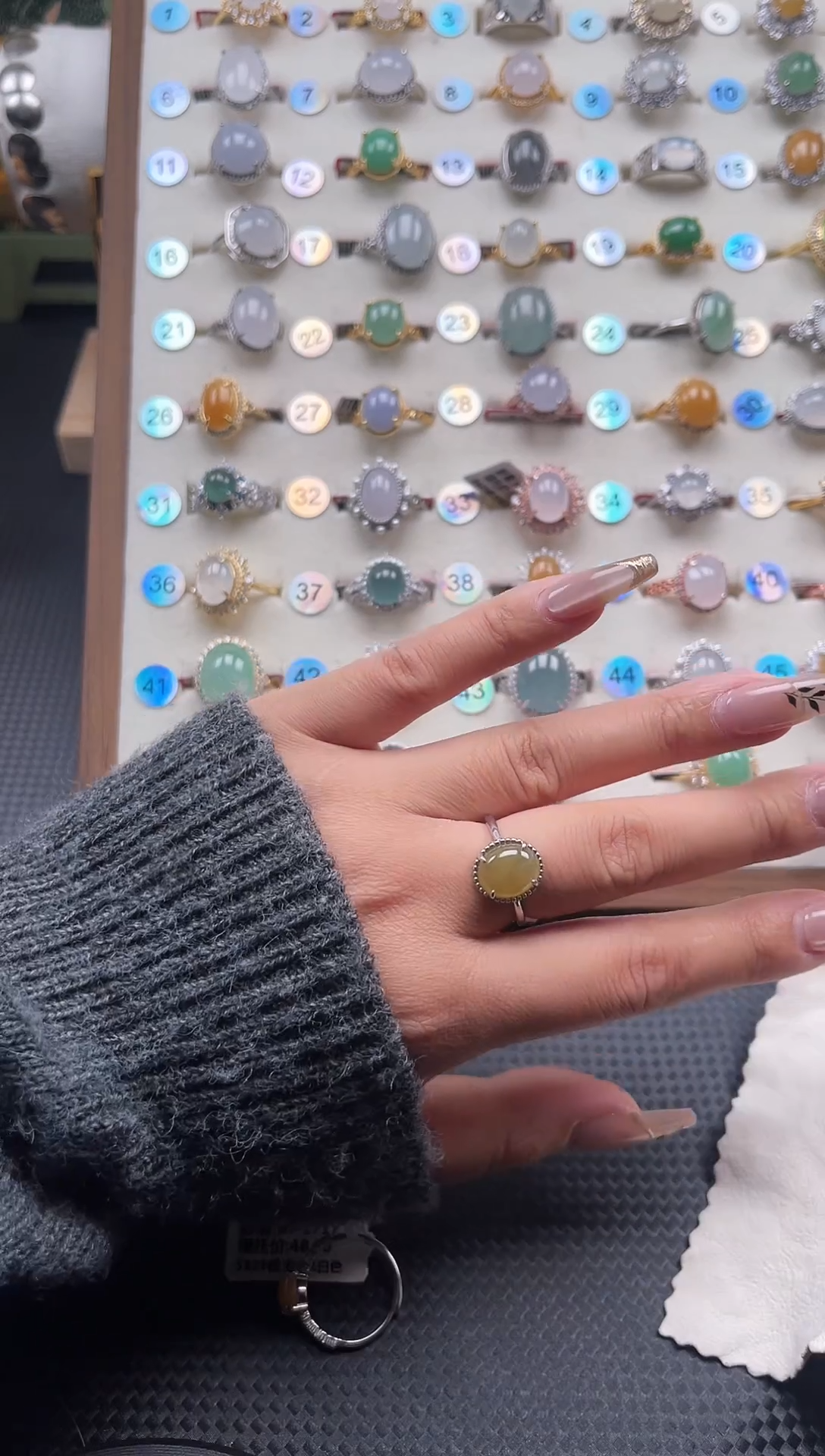 【闪购商品】翡翠戒指银S925镶嵌天然A货翡翠戒指