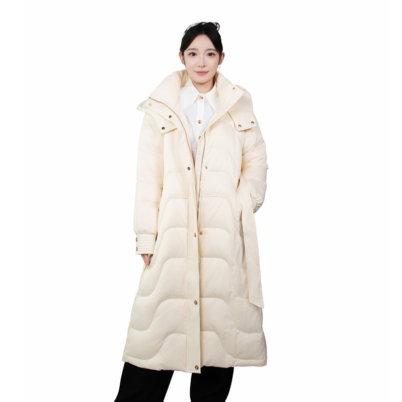 高品质羽绒服冬季必备充绒量90白鹅绒冬季新款长款上身羽绒服