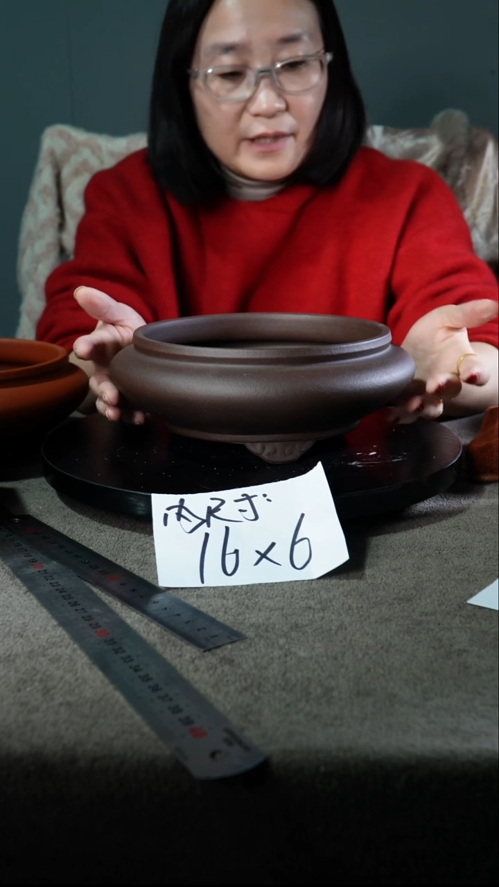 宜兴紫砂花盆小盆