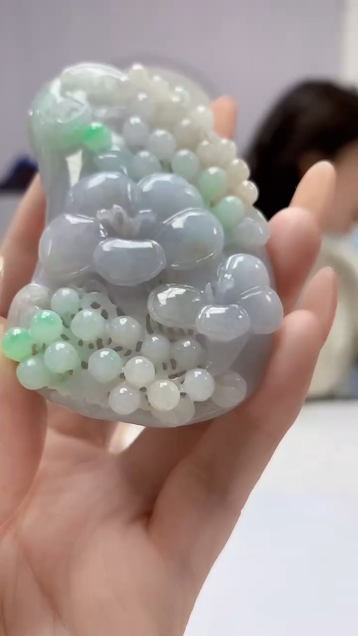 【闪购商品】定制翡翠未镶嵌4829DD-毛货挂件27