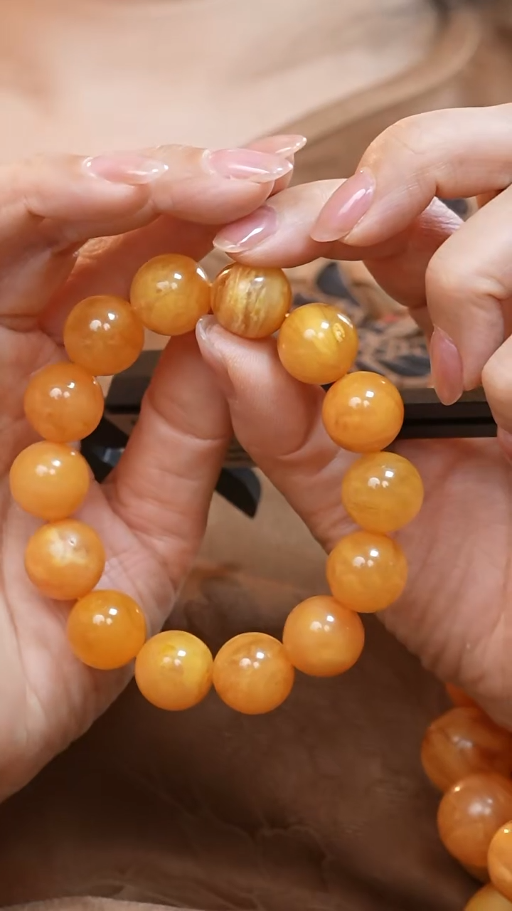 蜜蜡颈饰未镶嵌9748天然蜜蜡珠宝奇石全部保真