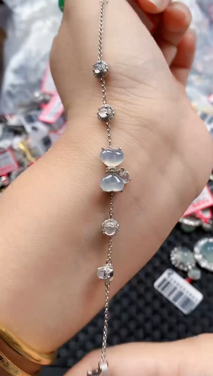 银S925镶嵌戒指翡翠天然A货缅甸翡翠